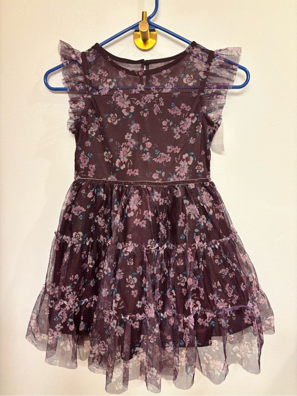 Zenzi Brown floral kids dress NWT